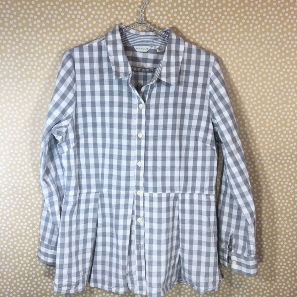Anthropologie 11.1 Tylho Button Down Ruffle Shirt